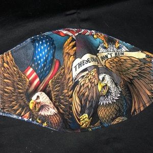 Patriotic Bald Eagle American Flag Face Mask